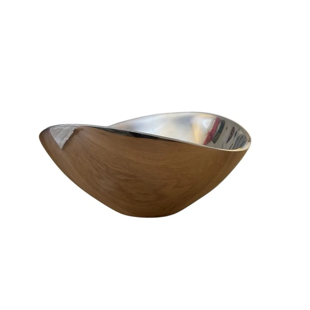 Nambe Butterfly Collection Serving‎ Bowl Oven Safe 7 Inch Chrome